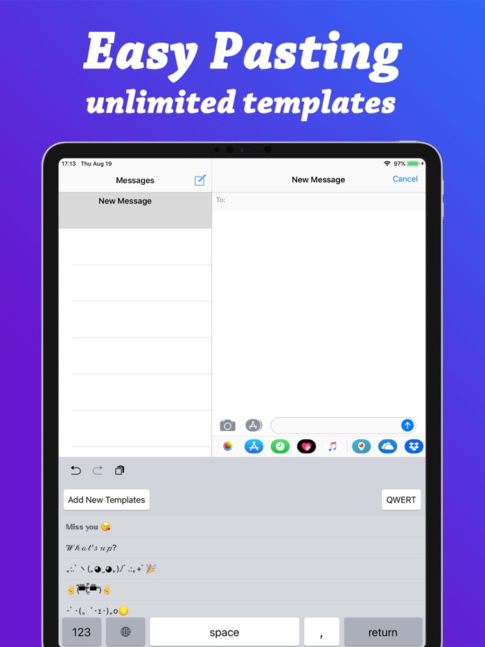 Auto Paste Keyboard Fonts