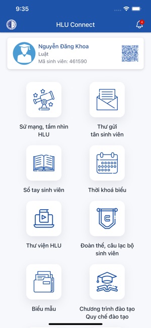 Chi tiết ứng dụng HLU Connect Apphay.vn