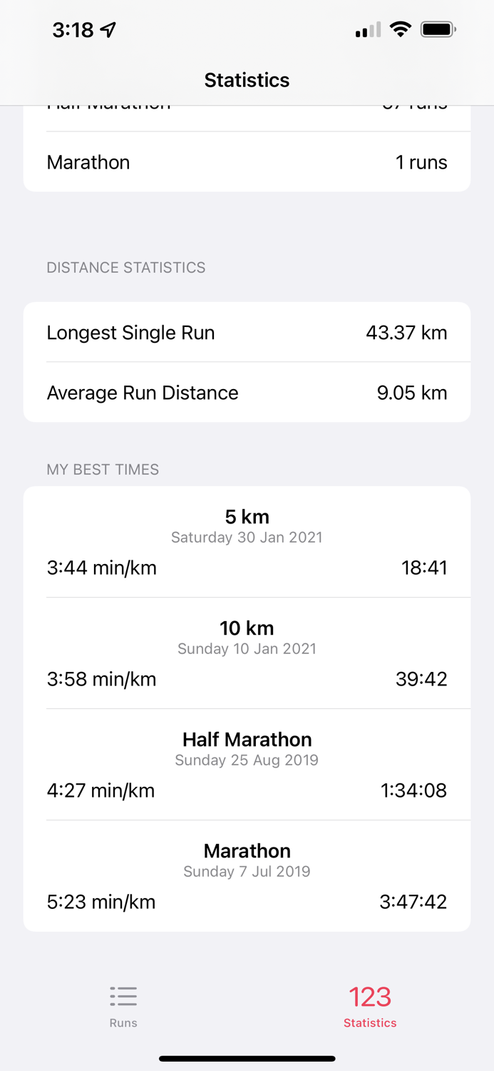 My Run Stats