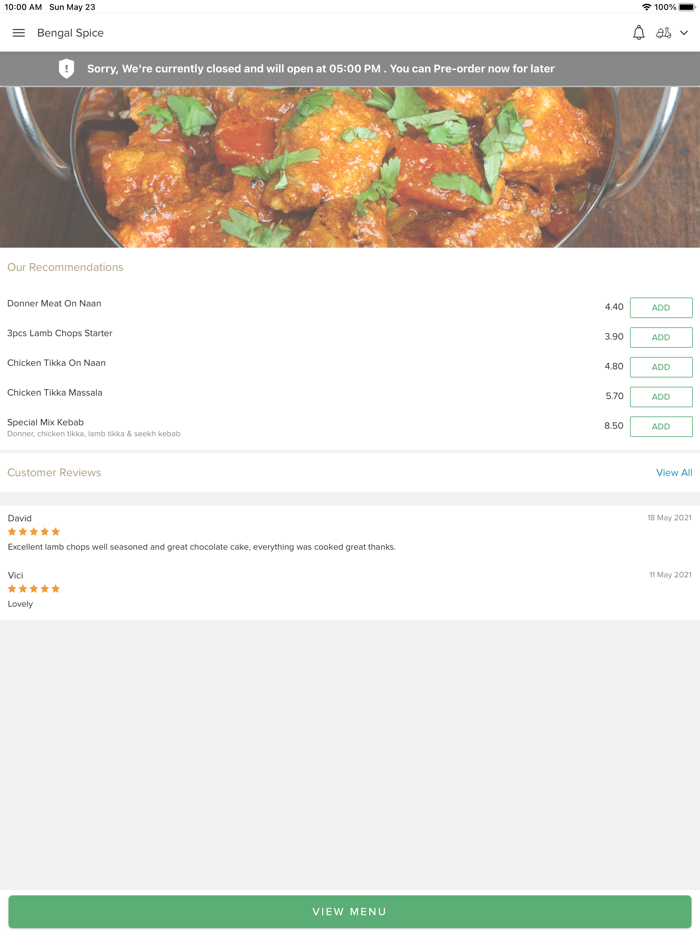 Bengal Spice Machester