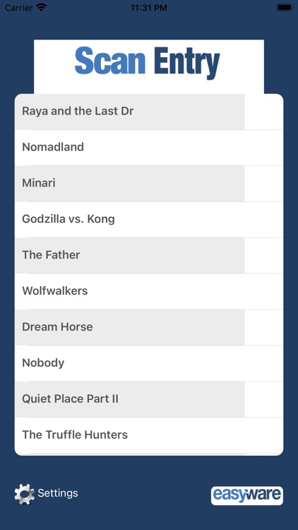 Easy-Ware Scan Entry