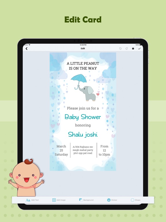 Baby Shower Card Maker screenshot 2