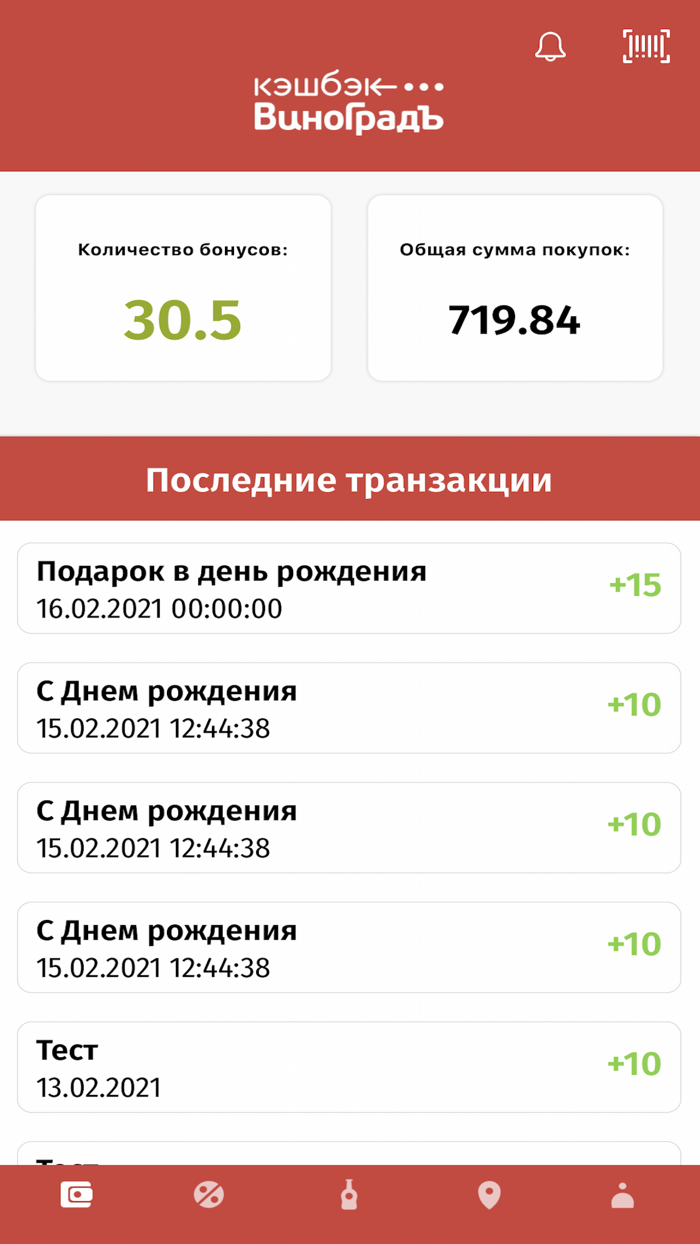 Виноградъ Cashback