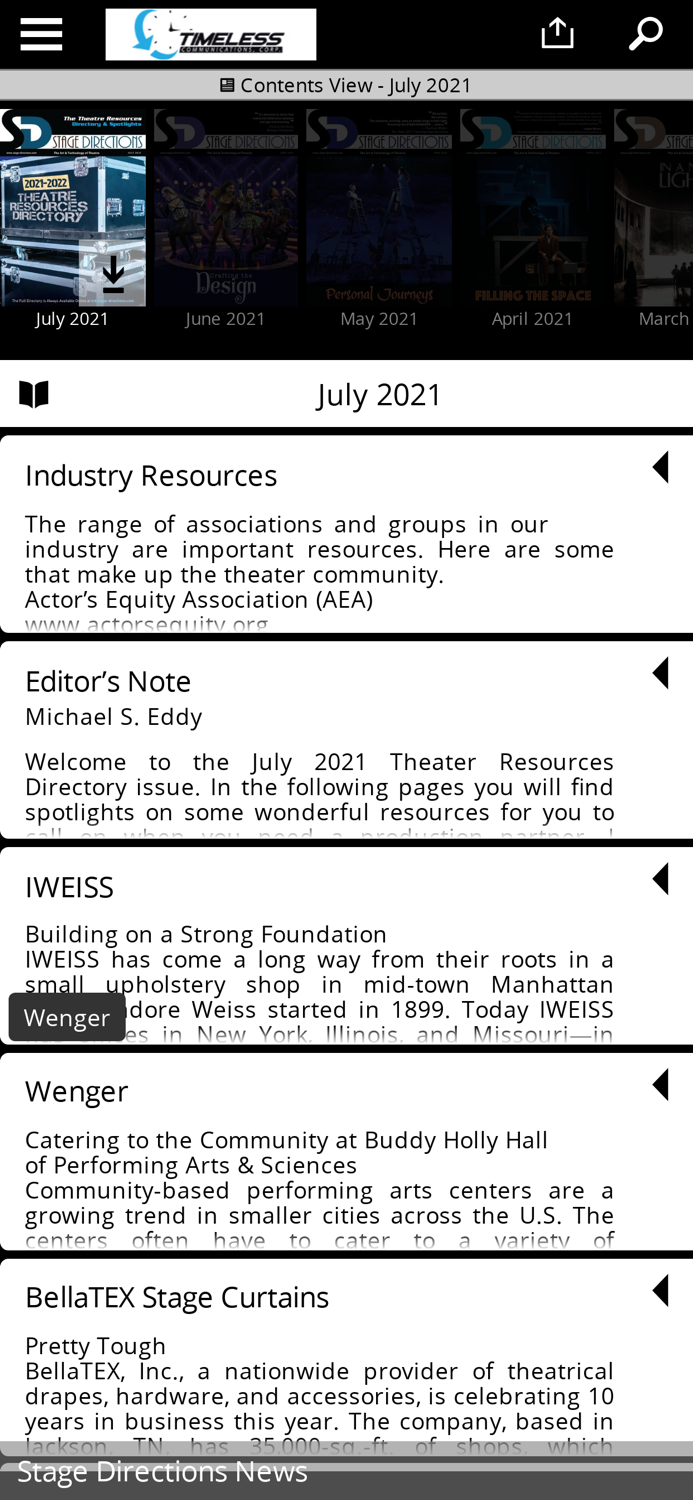 Stage Directions Magazine HD