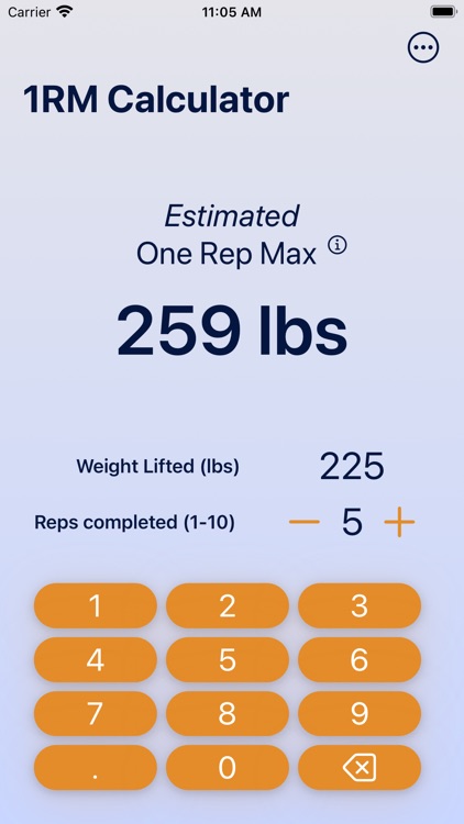 One rep deals max calculator