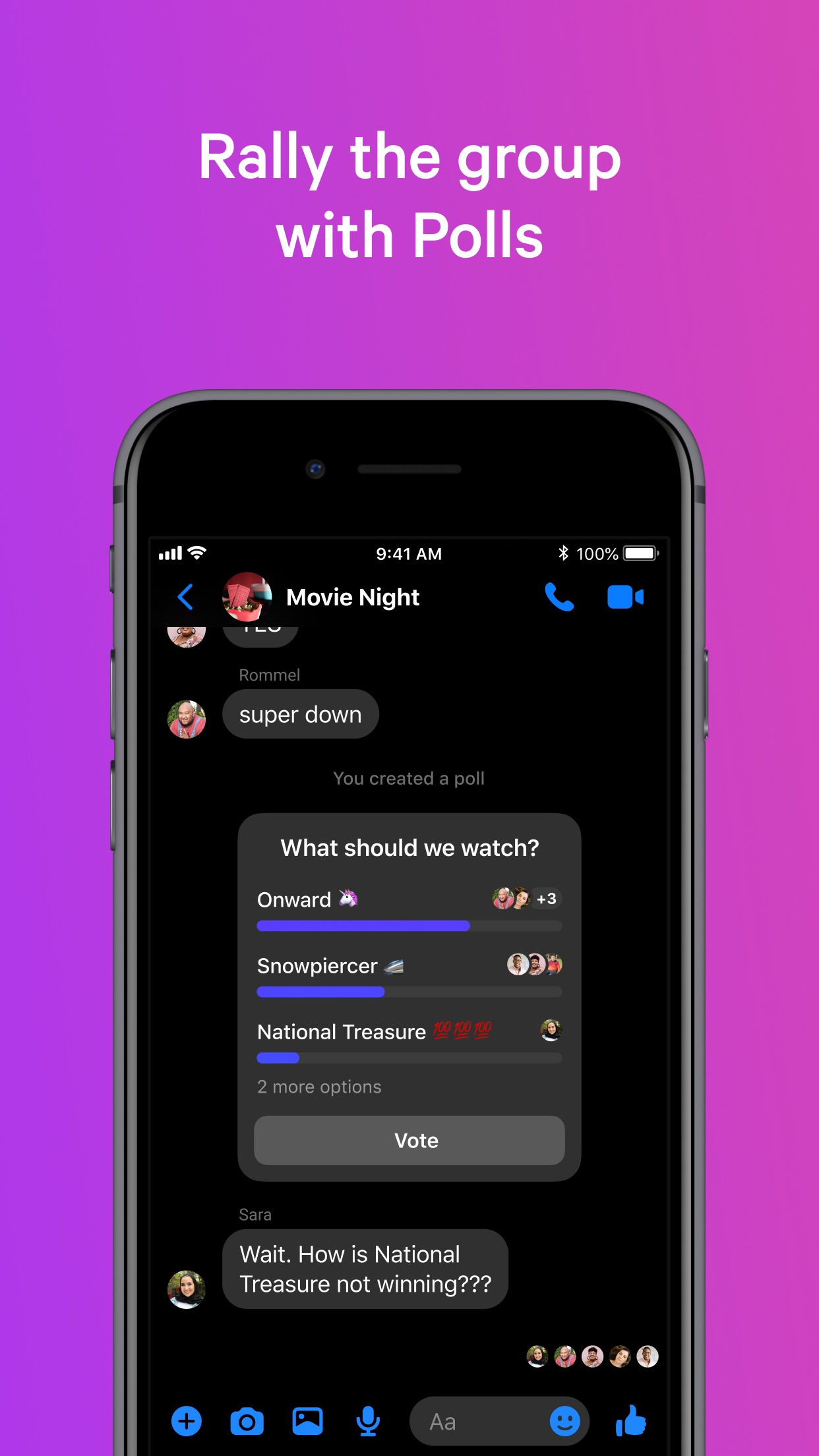 Screenshot do app Messenger