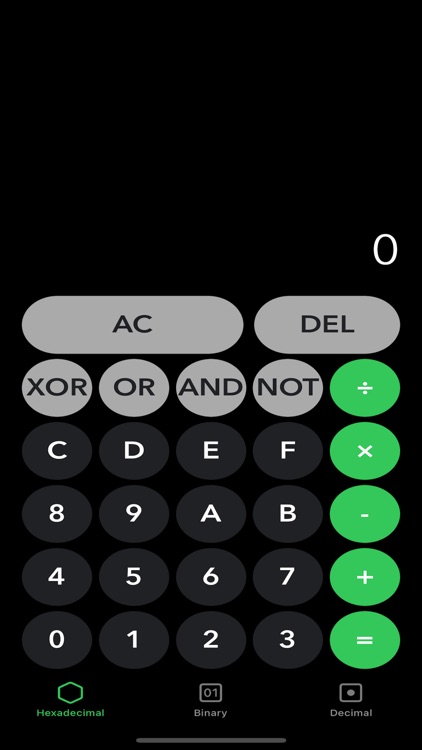 Binary and Hex Calculator