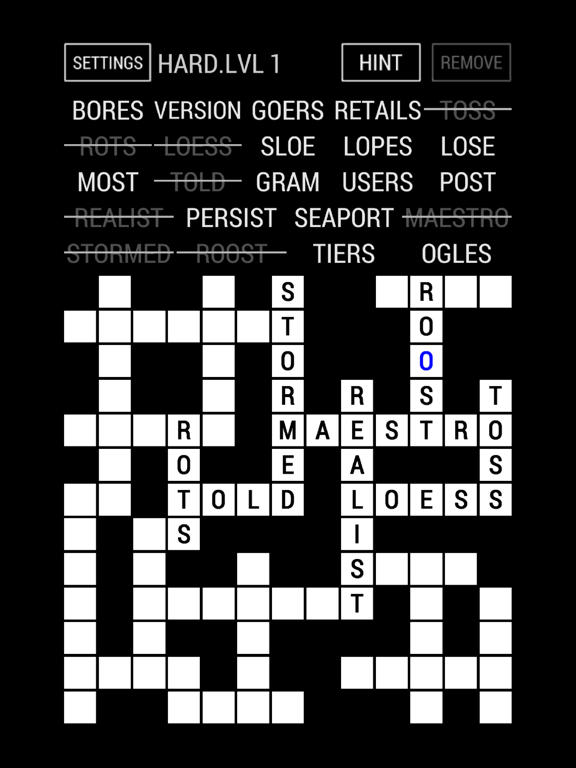 Fill-In Crossword Puzzle screenshot 2
