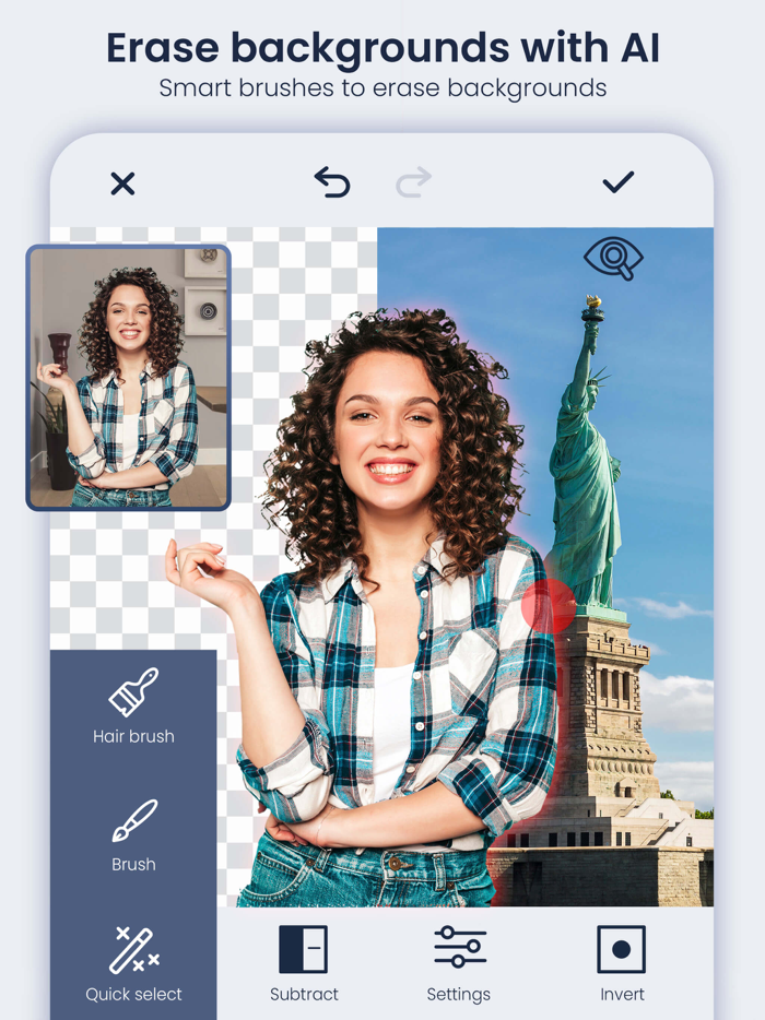 Remove backgrounds from photos