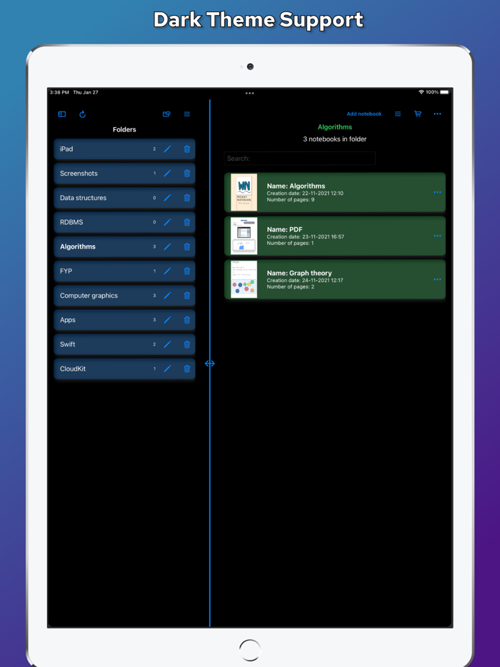 Widget Notebook - Digital Ink