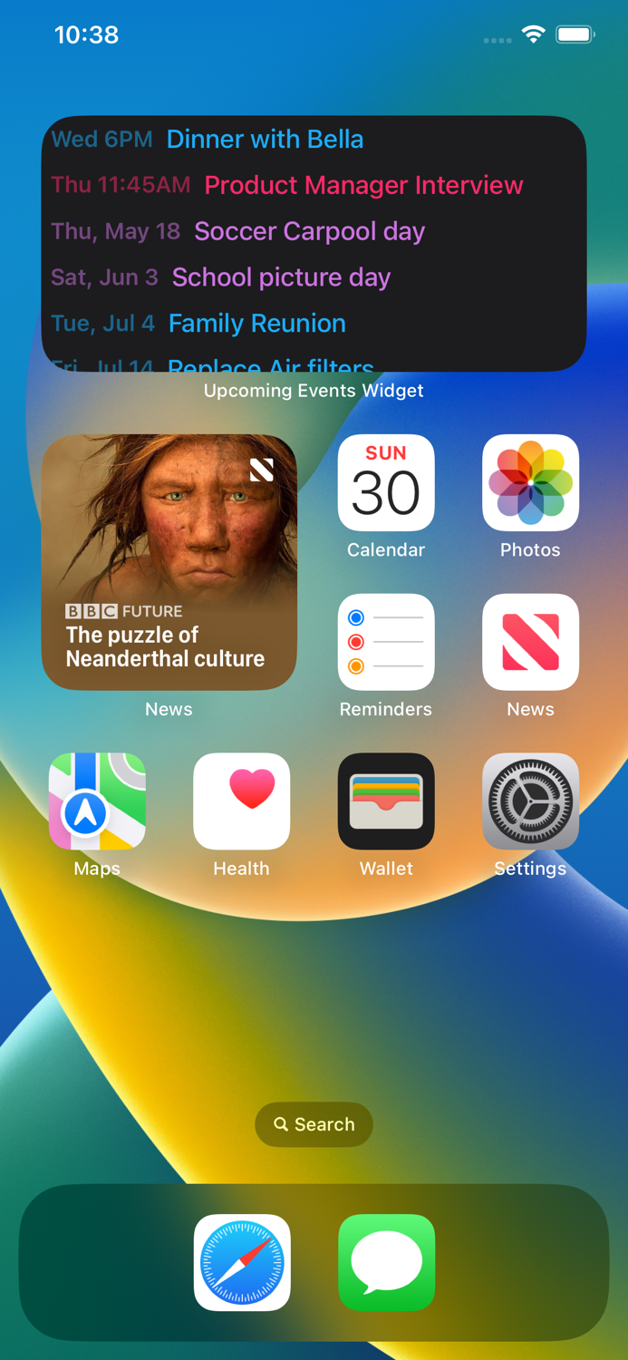 Upcoming Events Widget
