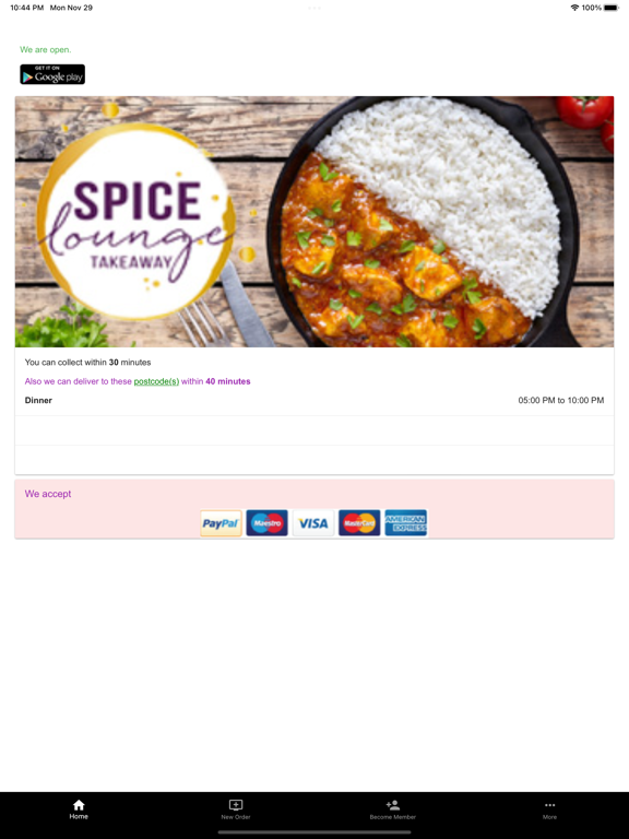 Spice Lounge Takeaway Online screenshot 2