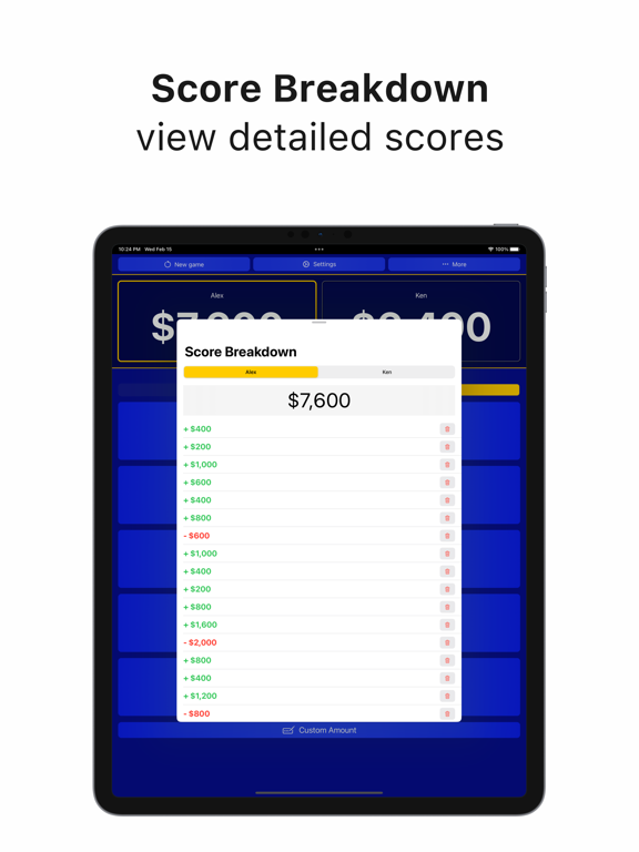 Jeopardy Scoreboard screenshot 3