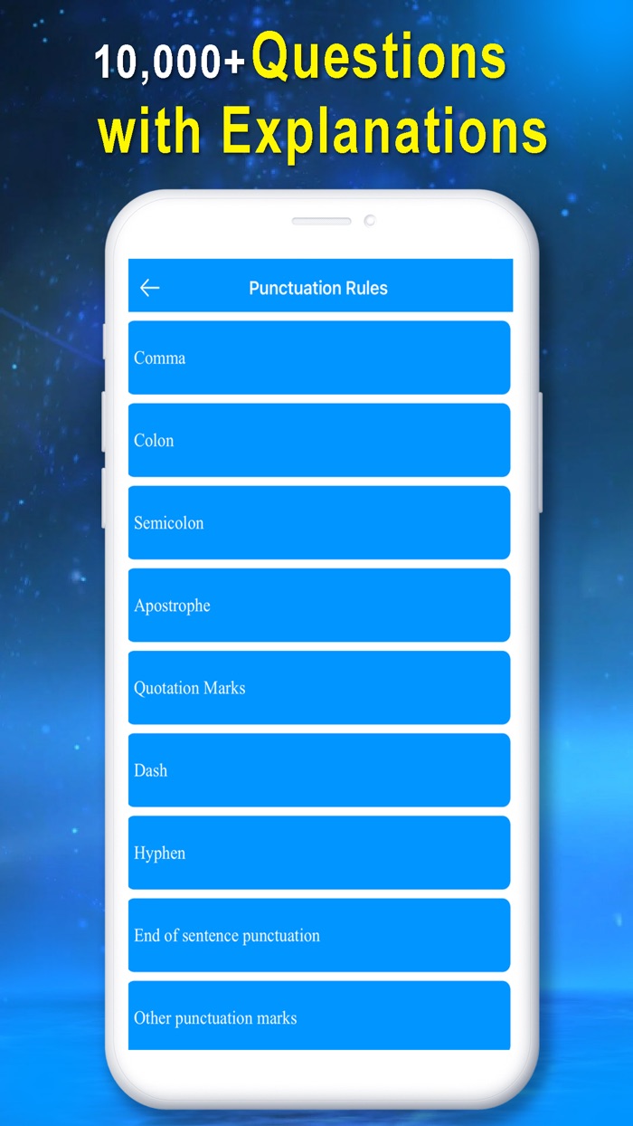 English Grammar Quiz App