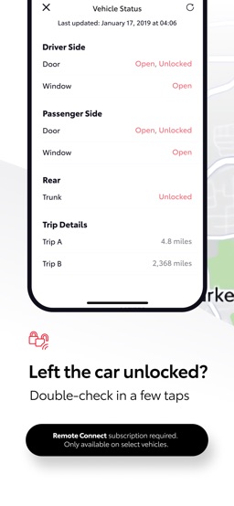Toyota app screenshot