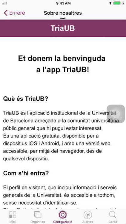 TriaUB | Accés a la Uni