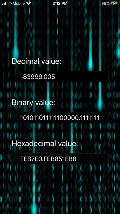 Decimal-Binary-Hex Converter Screenshot