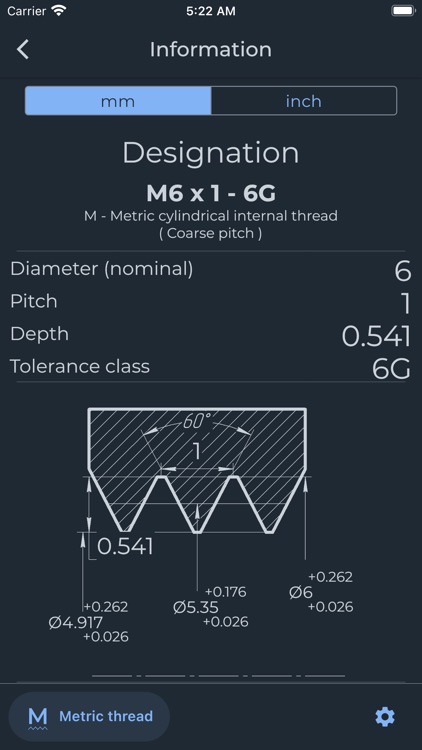 ISO Metric Thread tolerance screenshot-5