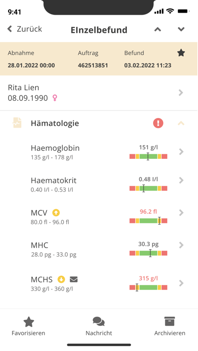 LAB Befund screenshot 3