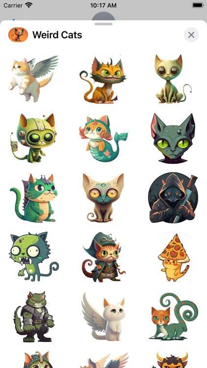 Weird Cats Stickers