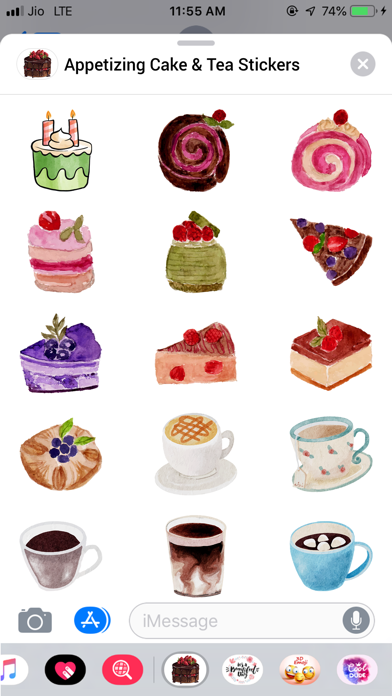 Appetizing Cake & Tea Stickers screenshot 3