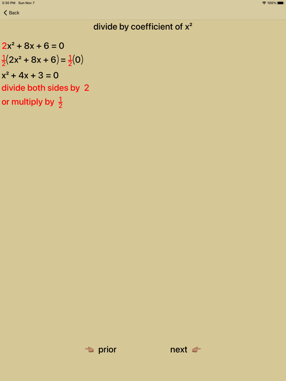 Quadratic Equations Screenshots