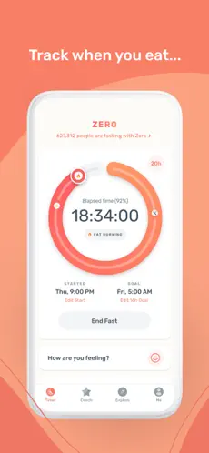 Screenshot 2 Zero: Intermittent Fasting App iphone