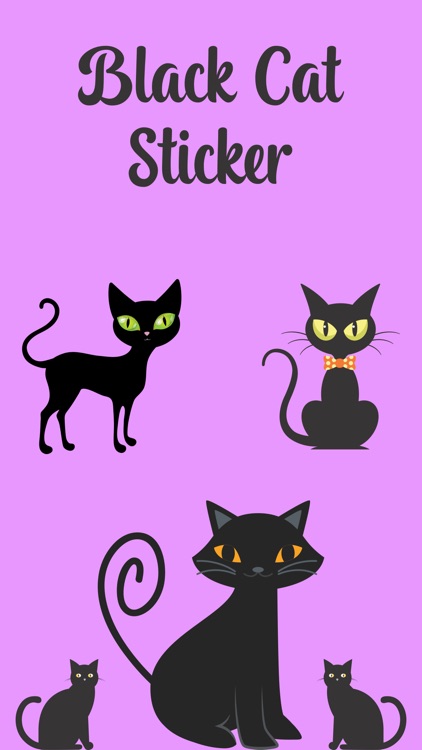 Black cat' Sticker