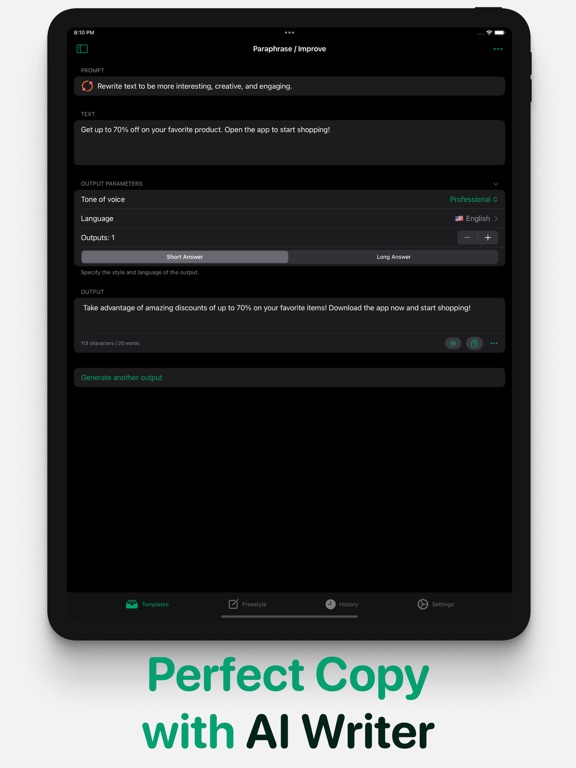 AI Writing Assistant ProWrite screenshot 3