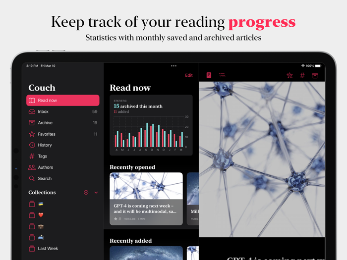 Couch Reader for Pocket