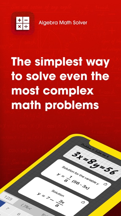 Algebra Math Solver Screenshot