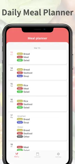 Game screenshot Daily Meal Planner mod apk