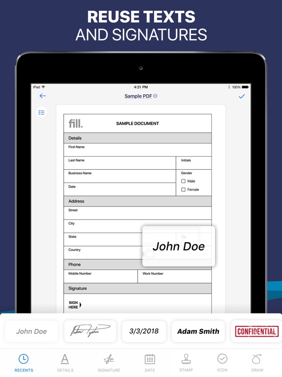 Fill PDF Editor, Signature app screenshot 3