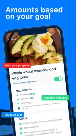 Game screenshot Meal Planner, Food Diary: 4eat apk