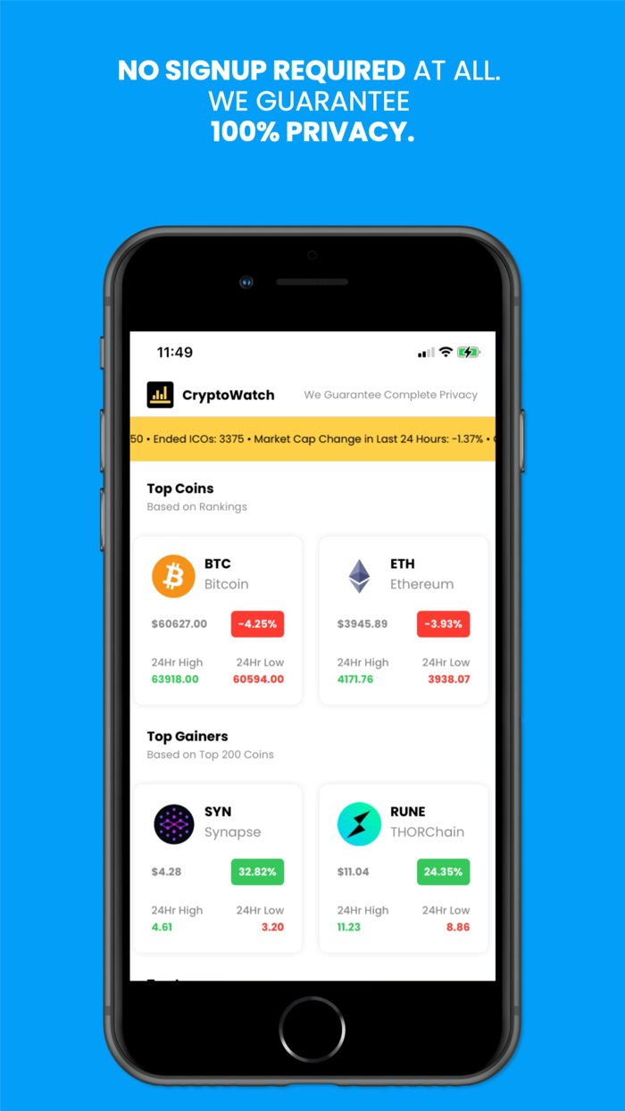 CryptoWatch  News  Portfolio