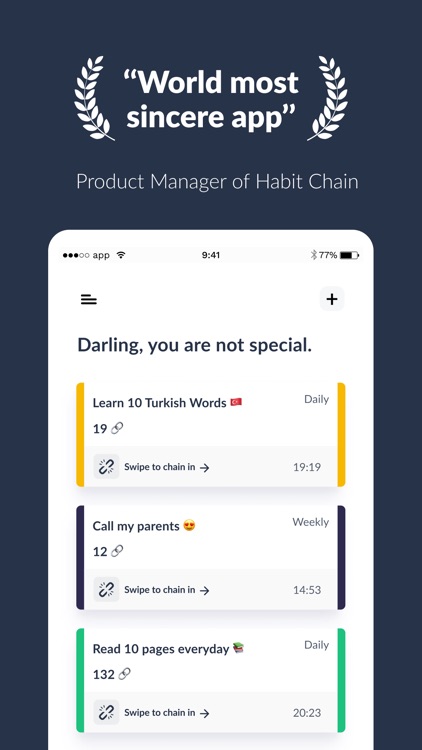 Habit Chain - Create Routines