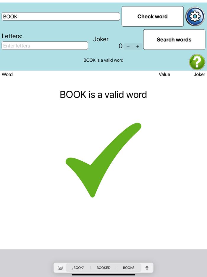 Find and check words