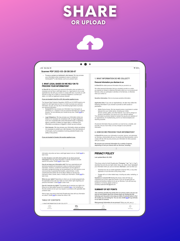 Scanner PDF Text Pro