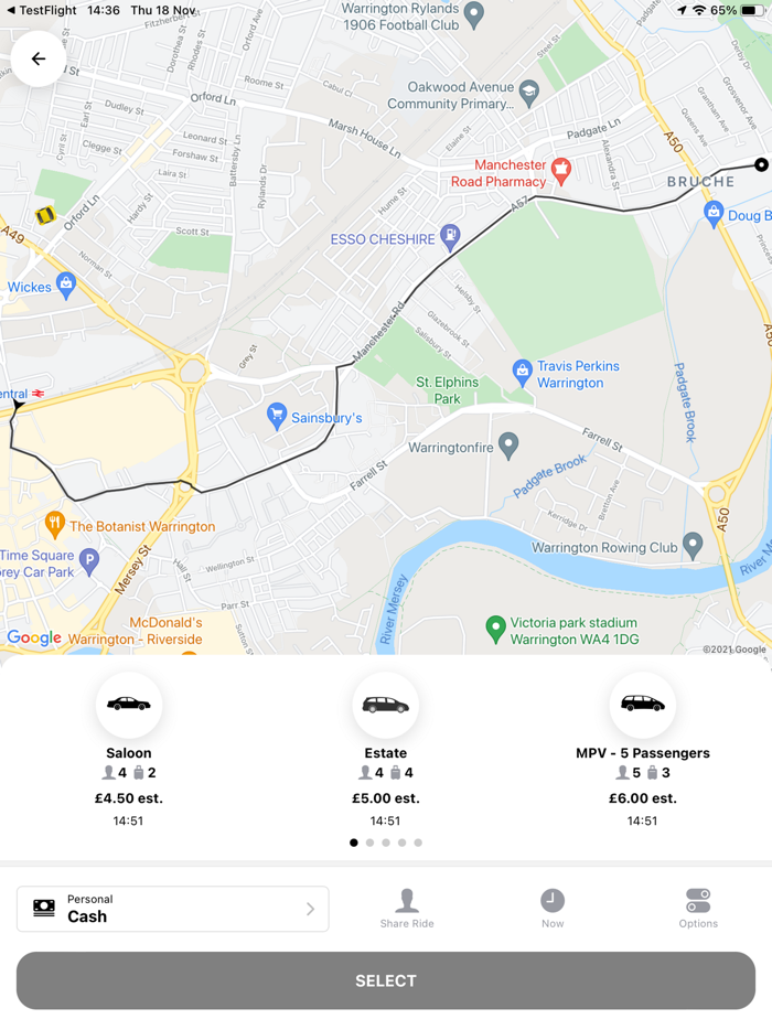 Arrivals Star Taxis Warrington