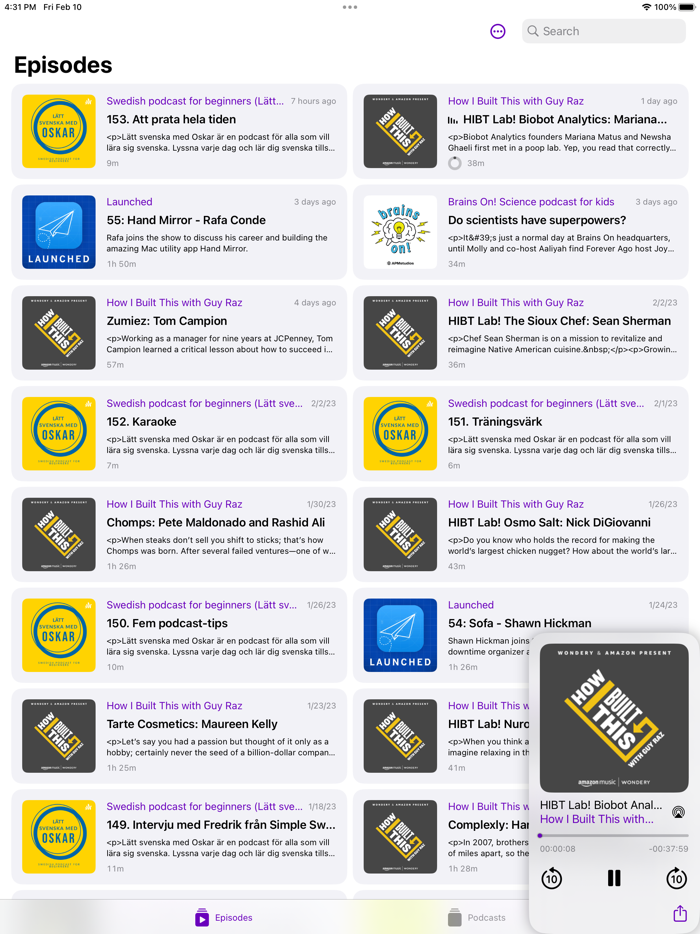 Lysten - Podcast Player