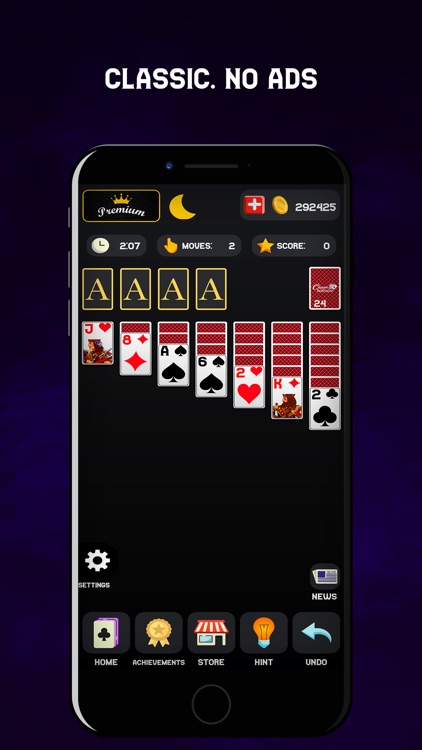 Classic Solitaire - Dark Mode