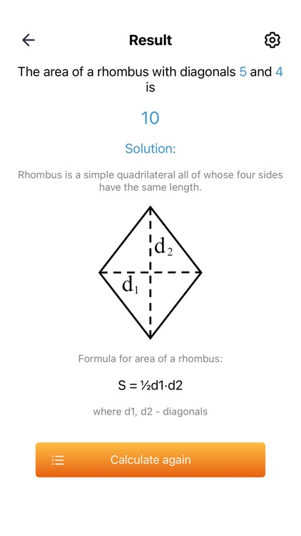 Area of a rhombus screenshot-3