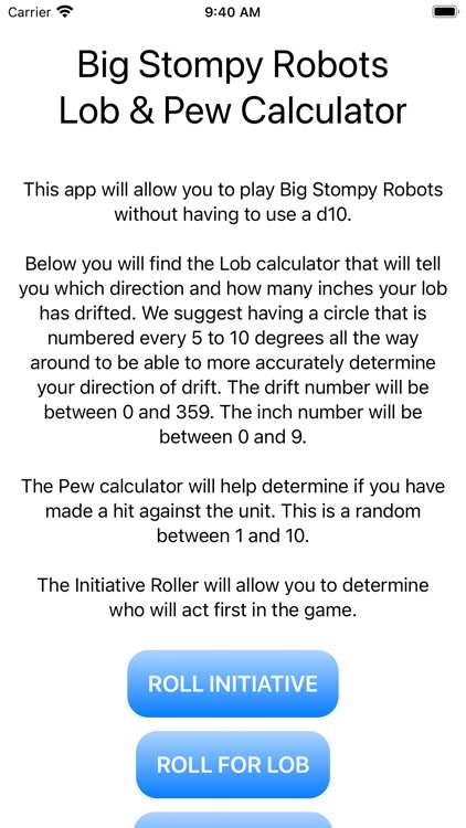 BSR Lob & Pew Calculator