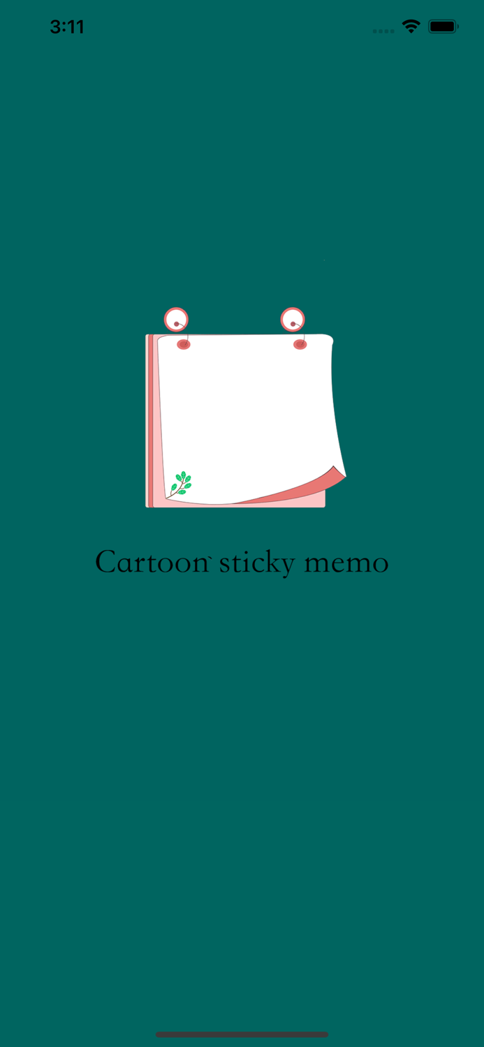 Cartoon sticky memo