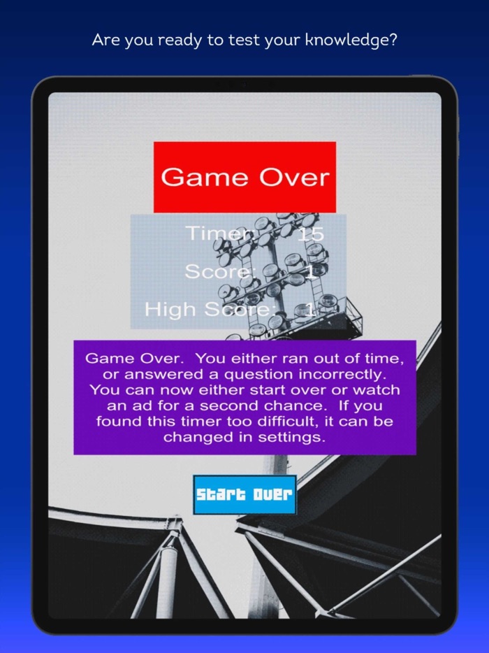 Super Bowl Trivia Game