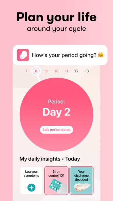 Flo - Menstruatie Kalender iPhone app afbeelding 1