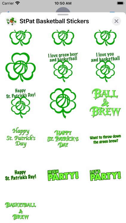 St Pat's Basketball Stickers