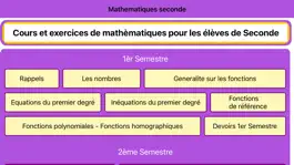 Game screenshot Mathématiques seconde mod apk