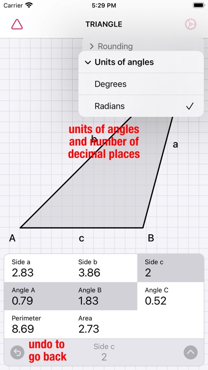 Geometry Calculator - Triangle screenshot-3