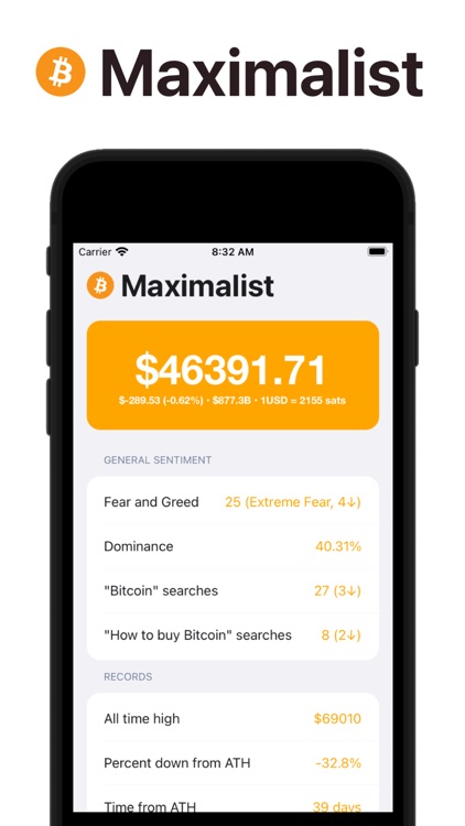 Bitcoin Maximalist App